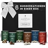 P-Stash Black Box Nussmischung - 6er Box Nüsse Mix - Cashews, Mandeln &...