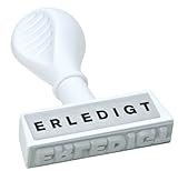 WEDO 19316 Lagertext Stempel ERLEDIGT, Kunststoff, Abdruckbreite ca. 45 mm,...