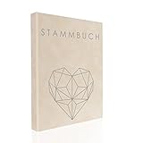 Hochzeitideal – Stammbuch der Familie Serie Geometric Creme Velours DIN A5 -...