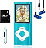 Hotechs MP3-Player/MP4-Player, MP3-Player mit 32 GB Speicherkarte, schlankes...