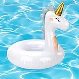 Einhorn Schwimmring für Kinder 5-9 Jahre – Aufblasbarer Schwimmreifen,...