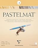 Clairefontaine 96017C Zeichenblock Pastelmat (12 Blatt, 24 x 30 cm, 360 g, mit 4...