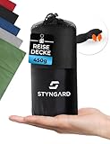 STYNGARD Reisedecke weich - Kuschel Camping Decke warm aus Fleece [450g] -...