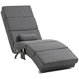 HOMCOM Relaxliege mit Massagefunktion elektrischer Loungesessel Massagesessel...