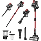 Akku Staubsauger 45000Pa/500W/40 min, Stielstaubsauger Kabellos Selbststehend...