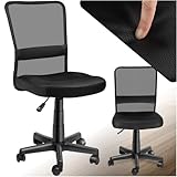 tectake® ergonomischer Bürostuhl, Schreibtischstuhl mit Rollen, Drehstuhl,...