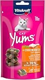 Vitakraft Cat Yums, Katzensnack, mit Huhn und Katzengras, mit sichtbarer...