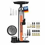 Pitlane Performance® Luftpumpe mit Barometer 42 cm; Standpumpe mit Manometer...