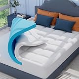 ELEMUSE Matratzen Topper 180x200cm, H3 Gel Topper mit Waschbarem Flauschigem...