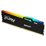 Kingston FURY Beast Schwarz RGB 16GB 5600MT/s DDR5 CL36 DIMM Desktop Gaming...