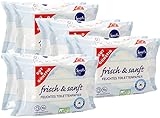 Gut & Günstig 8 Pack (560 Blatt) feuchtes Toilettenpapier 8er Pack Sensitiv mit...