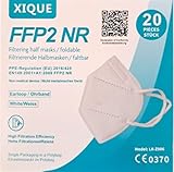 SESCO FFP2 Maske Xique 20 Stück mit elastischen Ohrschlaufen, CE-zertifizierte...