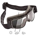 PiWear Nevada klar selbsttönend | retro Motorradbrille für Brillenträger...