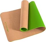 Bondella Ahimsa - rutschfeste und schadstofffreie Yogamatte aus Kork und TPE...