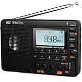 Retekess V115 Tragbares Digitales Radio,Petite Radio Rechargeable,Radio AM FM...