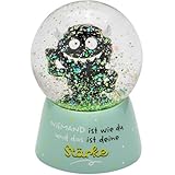 H:PPY Life Traumkugel Monster mit Spruch Stärke | Schneekugel zum Schütteln,...