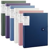 LOPYXBR 6 Stück Sichtbuch A4 mit Klarsichthüllen, 40 Taschen Mappe mit...