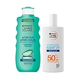 Garnier Sonnenpflege-Set mit Super UV-Sonnenschutzfluid LSF 50+ und After Sun...