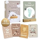 LEBENSKOMPASS Meilensteinkarten Baby - 55 Zauberhafte Monatskarten als Geschenk...