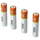 vhbw 4X AAA Micro Akku kompatibel mit Audioline BigTel 200, 202, 280, Bullet...