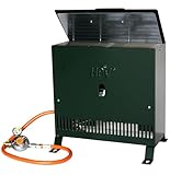 Gewächshausheizung 2kW mit Thermostat und Piezozündung für Wandmontage oder...