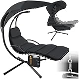 tectake® Hängeliege mit Gestell, Schwebeliege, Schwingliege mit Sonnendach,...