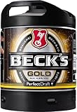 BECK'S Gold Helles Lager Bier Perfect Draft (1 x 6l) MEHRWEG Fassbier