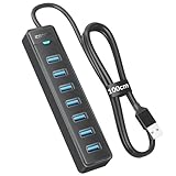 iDsonix 7-Port USB 3.0 Hub - USB Verteiler Multiport Adapter mit 1M Kable, USB...