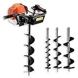 Fuxtec Benzin Erdbohrer FX-EB162 mit 3,5 PS, inkl. 3 Bohraufsätzen 100/150 /...