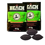 BlackSellig Beach Premium Kokos Grillbriketts – Cocos Holzkohle für Dutch...