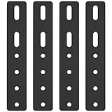 4 STK Flachverbinder mit Langloch, Lochblech, Lochplatte Metall, Holzverbinder,...