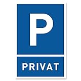 Privatparkplatz Schild (30x20 cm Kunststoff) - Parken Verboten Privat - Klares...