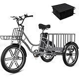 ELEKGO 20 Zoll E Bike Dreirad, 48V 18AH abnehmbare Batterie, NFC-Entriegelung,...