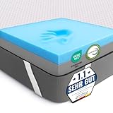 MKS 2-in-1 Gel Topper – Gelschaum Topper 90x200cm mit H3 & H4,...
