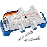 SCHWAIGER 9505 SAT-Verteiler 4-Fach digital BK-Verteiler 4-Wege Kabel-Führung...