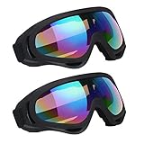 Vicloon Skibrille, 2 Stück Ski Snowboard Brille, UV-Schutz Goggle, Motocross...