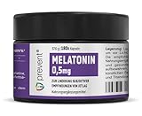 Iprevent - Melatonin 0,5 mg - 180 Kapseln - Laktose und gluten frei - 0,5mg pro...