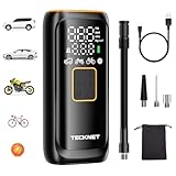 TECKNET Akku Kompressor 6000mAh, Elektrische Luftpumpe 150 PSI, Fahrradpumpe...