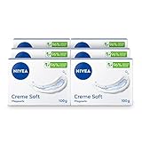 NIVEA Creme Soft Pflegeseife (6 x 100g), pflegende und feuchtigkeitsspendende...