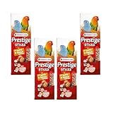 Versele-Laga Prestige Sticks kleine Papageien mit Nüssen & Rosinentopping | 4er...