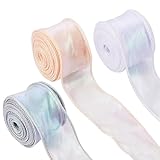 Beadthoven Schillerndes Organzaband, transparentes Chiffonband, schimmernd,...