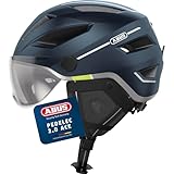 ABUS Stadthelm Pedelec 2.0 ACE - Fahrradhelm mit Rücklicht, Visier, Regenhaube,...