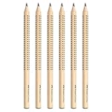 Faber-Castell 205275 - Jumbo Grip Bleistifte Set, Härtegrad HB, 6 Holzstifte...