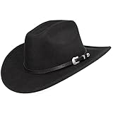 INOGIH Westernhut für Damen und Herren, Cowboy- und Cowgirl-Hut, Fedora Mit...