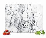 Sendez Schneidebrett 40x30cm aus Marmor Servierbrett Schneidbrett Servierplatte...