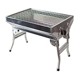 Schaschlik Grill Mangal Angler, rostfrei mit Klappbeinen, Edelstahl,...