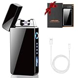 KIPIDA USB Elektronische Feuerzeug, Touchscreen LED Dual Lichtbogen ARC...