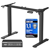 VASAGLE Höhenverstellbarer Schreibtisch elektrisch, Tischgestell,...