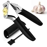 Alitree Knoblauchpresse, Hergestellt aus Edelstahllegierung, mit komfortablem...