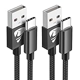 USB C Kabel, [2 Stück 2m] 3.1A Ladekabel USB C Nylon Typ C Schnellladekabel USB...